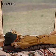 Homful Four seasons Inflatable mattress Cushion Fast Filling Air Camping beach Mat