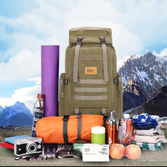 Outdoor 80L Backpack Tactical Military Camping Hiking Backpack Men Canvas Travel