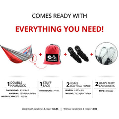 Hammock Nylon Camping Survival garden hunting Leisure Travel Double Person Portable