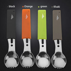 Multifunctional Camping Cookware Spoon Fork Bottle Opener Portable Tool Safety