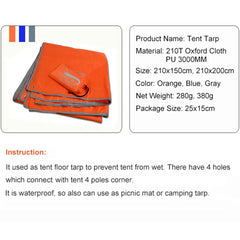Desert&Fox Waterproof Tent Floor Tarp Picnic Mat Ultralight Pocket Tent Footprints Beach