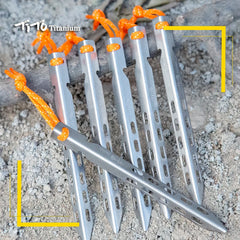 TiTo Titanium tent nails V shaped design Outdoor camping Windproof  equipment Tent tool