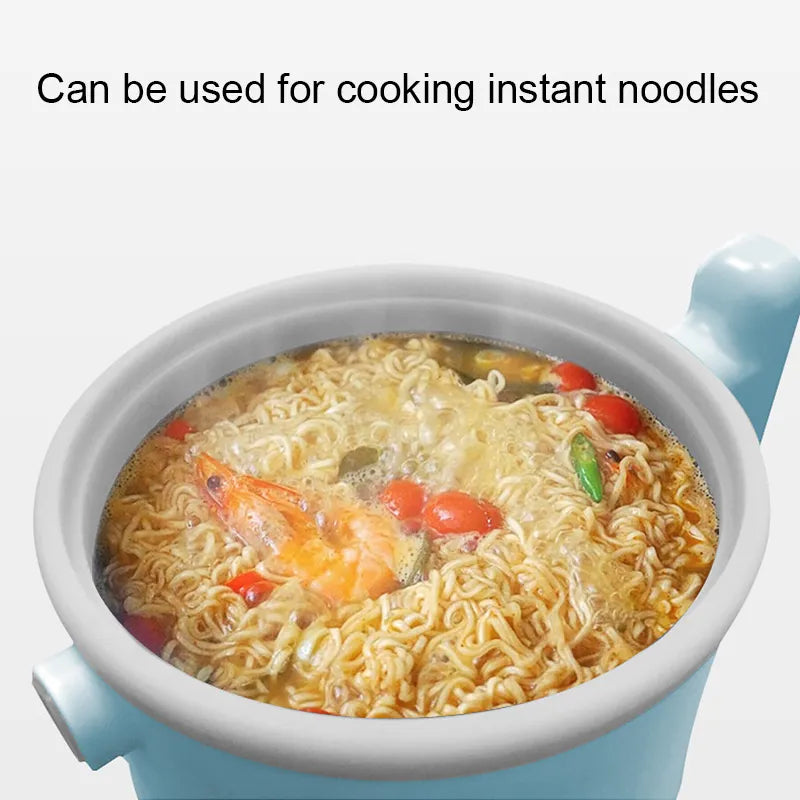 DMWD Travel Foldable Water Heating Pot Silicone Stainless Steel Mini Electric Kettle