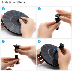 Solar Floating Water Fountain Bird Bath Fountain Pump Pond Decoration Solar Powered