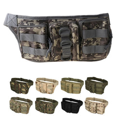 Men Outdoor Utility Tactical zipper Waist Pack Pouch Military Camping Hiking Bag Belt