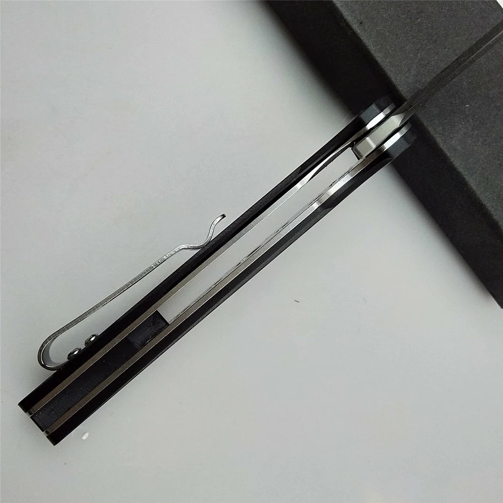 KESIWO Pocket Folding Knife, D2 Blade Tactical Survival Camping Tool Flipper Outdoor