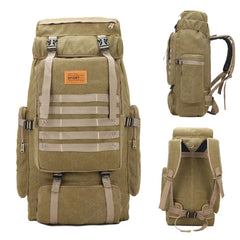 Outdoor 80L Backpack Tactical Military Camping Hiking Backpack Men Canvas Travel