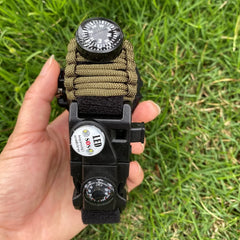 Outdoor Tactical Survival Watch Wristband Bracelet Camping Kit Survive Paracord Watch