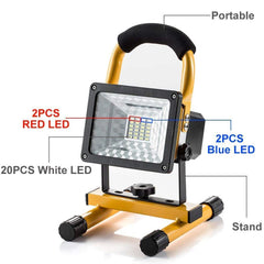 Floodlight Rechargeable COB LED Flood Light 30W Handheld Spotlight Searchlight Outdoor
