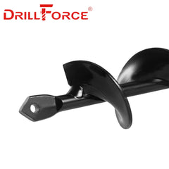 DRILLFORCE Earth Auger Spiral Drill Bit Planter Drill Auger Yard Gardening Bedding