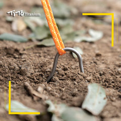 TiTo 8pcs/12pcs Titanium Tent Pegs Titanium Tent Nail Outdoor Camping Tent Accessory