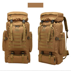 80L Waterproof Molle Camo Tactical Backpack Military Army Hiking Camping Backpack