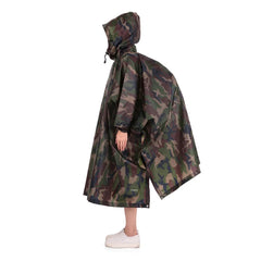 3 in 1 Raincoat Backpack Rain Cover Rain Coat Hood Cycling Rain Cover Poncho