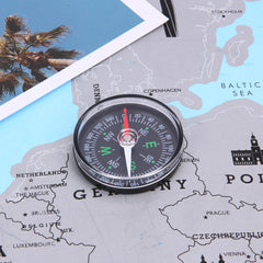 MIni Portable Watch Strap Button Compass for Paracord Bracelet Outdoor Hiking Camping