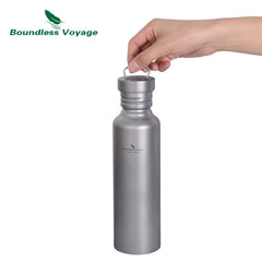 Boundless Voyage Titanium Water Bottle with Titanium Lid Outdoor Camping Cycling