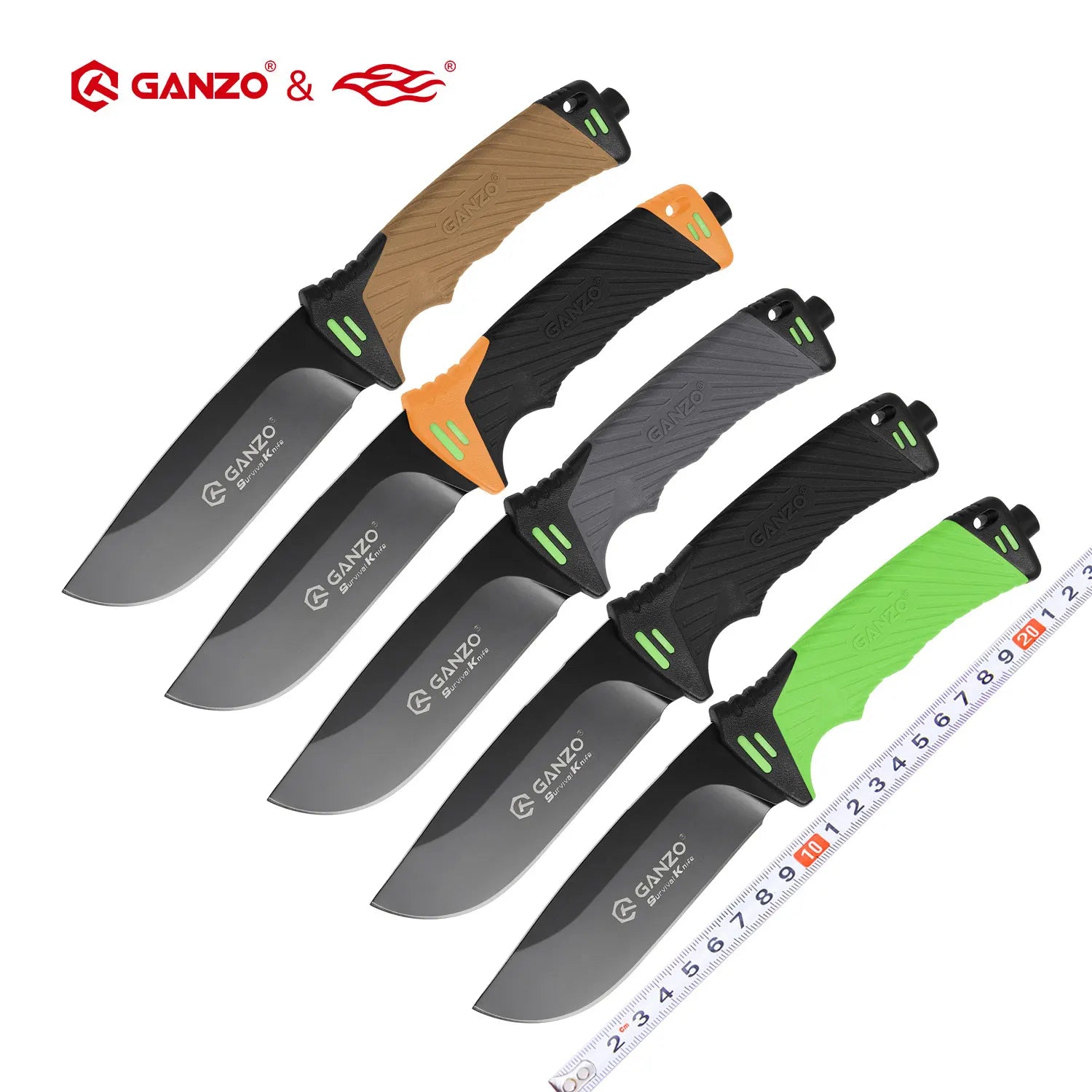Firebird Ganzo G8012 7cr17mov blade ABS handle Hunting fixed knife Survival Knife