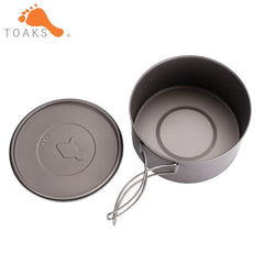 TOAKS Outdoor Titanium 900ml Pot Camping Cooking Pots Picnic Ultralight Titanium Pot