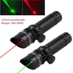 Tactical Hunting Laser Pointer Sight 532nm Green/Red Dot Rifle Underbarrel Mount