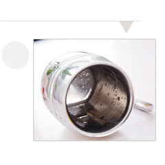 Barrel Shape Stainless Steel Beer Mug Double Walled Camping Drinkware Vodka Mug Tea