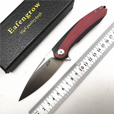 Eafengrow EF954 Ball Bearing Flipper D2 Blade G10 Handle Outdoor/Camping/Hunting