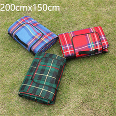 Vilead Folding Waterproof Picnic Mat Lightweight Cushion with Moisture-proof Plaided