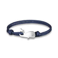 MKENDN Navy style Camping Parachute cord Whale Tail Anchor Bracelet