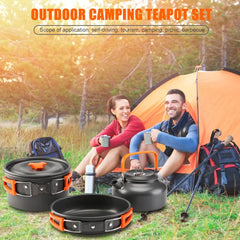Picnic Camping Cookware Ultra-Light Portable Outdoor Water Kettle Pan Pot Travel