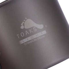 TOAKS Titanium Cup Ultralight Version 0.3mm Outdoor Mug With Lid  Foldable Handle