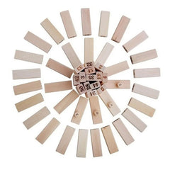 54 Pieces Number Toppling Timbers Wooden Blocks Game Stacking Blocks Stacking Tower