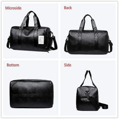 Men Leather Fitness Sport Travel Gym Bags Independent Shoe Warehouse Waterproof