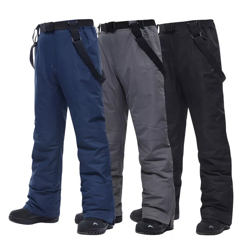 2023 Large Size Ski Pants Men -30℃ Windproof 10k Waterproof Warm Snow Trousers