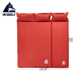 HEWOLF 2+1 spliced outdoor thick 5cm automatic inflatable cushion pad outdoor tent