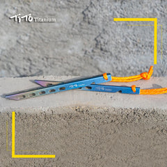 TiTo Titanium Tent Stake 6pcs/lots Colorful  V Shaped Windproof Outdoor Camping Tent