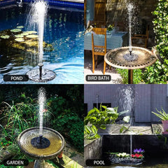 Solar Floating Water Fountain Bird Bath Fountain Pump Pond Decoration Solar Powered