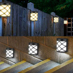 6 LED Solar Light Outdoors Motion Wall Lamp Waterproof Solar Powered Garden Fence