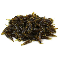 New Design 100pcs Soft Silicone  Shrimp Fishing Lures 2.7cm Small Light Green