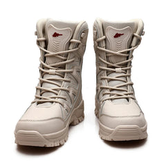 Winter Women High-Top Outdoor Plush Leather Hiking Shoes Trekking Woman Boots