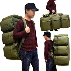 90L Large Capacity Men's Travel Bags Canvas Military Tactical Backpack Waterproof