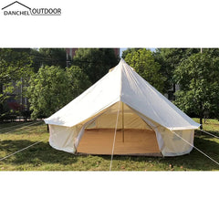 DANCHEL OUTDOOR White Color Oxford Bell Tent with Stove Jacket on the Wall/Camping
