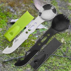 Multifunctional Camping Cookware Spoon Fork Bottle Opener Portable Tool Safety