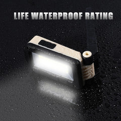 Multifunctional COB Work Light USB Rechargeable LED Flashlight 180 Degree Adjustable