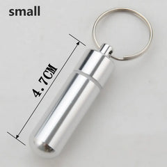 Waterproof Aluminum Pill Box Case Bottle Cache Drug Holder for Traveling Camping
