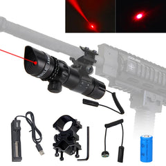 Tactical Hunting Laser Pointer Sight 532nm Green/Red Dot Rifle Underbarrel Mount