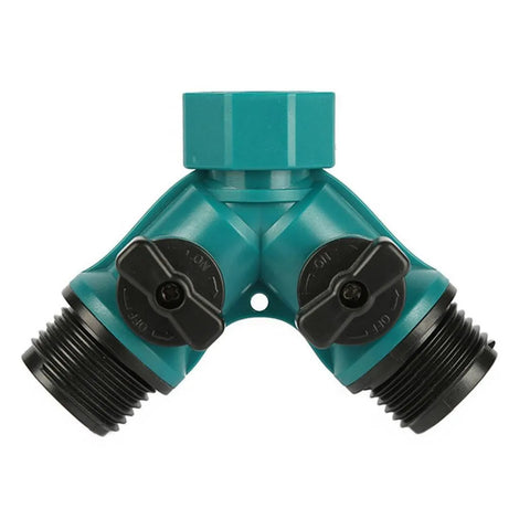1pcs 2 Way Garden Hose Splitter Y-Type Watering Connector Distributor Outdoor