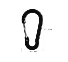 10Pcs/Set Carabiners Aluminum Alloy D Carabiner Spring Snap Clip Hooks Keychain