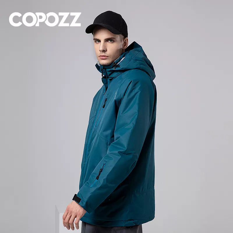 COPOZZ Snowboard Ski Jacket Men Winter Hooded Warm Parkas Waterproof Male Snow