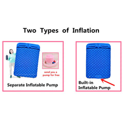 Air Camping Mats Inflatable Cushion Moistureproof Outdoor Hiking Picnic Tent Plaid Pad