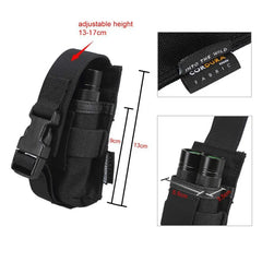 OneTigris Tactical MOLLE Flashlight Holster Belt Case Fight Light LED Torch Pouch