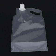 Portable 2L Foldable Drinking Water Bag Outdoor Camping Hiking Riding Transparent