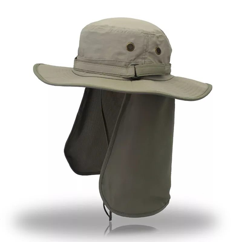 Wide Brim Men Women Bucket Hat With String Waterproof Outdoor Fishing Hunting Hat